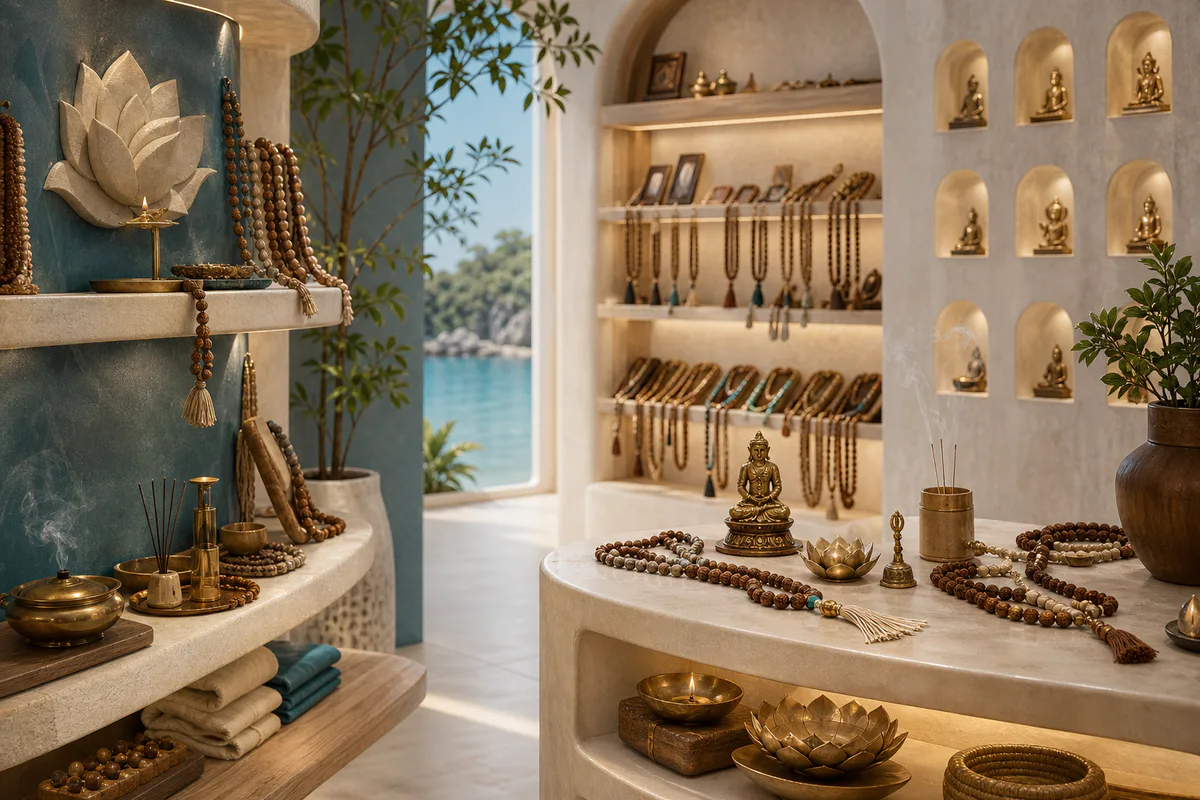 Светлое пространство с товарами Narayana Shop